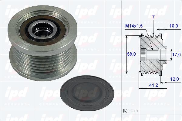 IPD 15-3812 - Puleggia cinghia, Alternatore autozon.pro