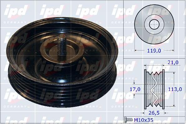 IPD 15-3884 - Galoppino / Guidacinghia, Cinghia Poly-V autozon.pro