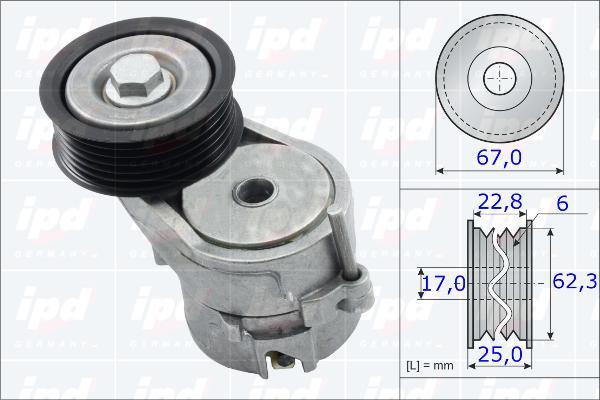 IPD 15-3832 - Tendicinghia, Cinghia Poly-V autozon.pro