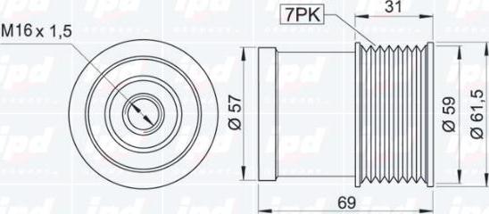 IPD 15-3353 - Puleggia cinghia, Alternatore autozon.pro