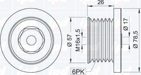 IPD 15-3313 - Puleggia cinghia, Alternatore autozon.pro