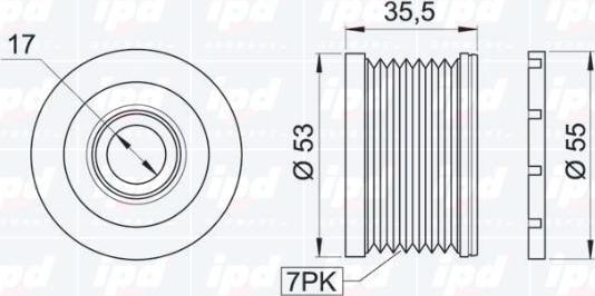 IPD 15-3296 - Puleggia cinghia, Alternatore autozon.pro