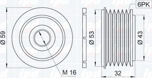 IPD 12-0864 - Puleggia cinghia, Alternatore autozon.pro