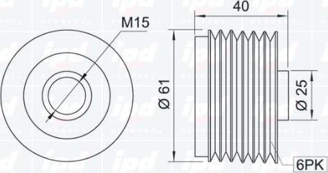 IPD 12-0885 - Puleggia cinghia, Alternatore autozon.pro