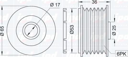 IPD 12-0874 - Puleggia cinghia, Alternatore autozon.pro