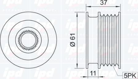 IPD 12-0228 - Puleggia cinghia, Alternatore autozon.pro