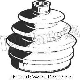 IPS Parts IBK-10009 - Cuffia, Semiasse autozon.pro