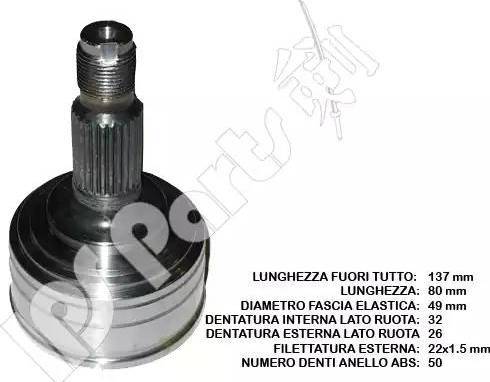 IPS Parts ICJ-10420 - Kit giunti, Semiasse autozon.pro