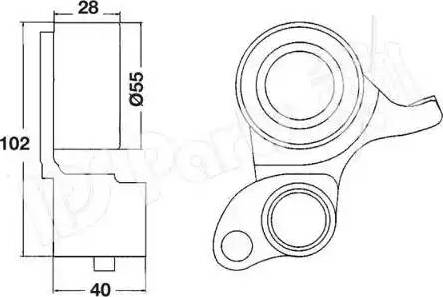 IPS Parts ITB-6416 - Tendicinghia, Cinghia dentata autozon.pro