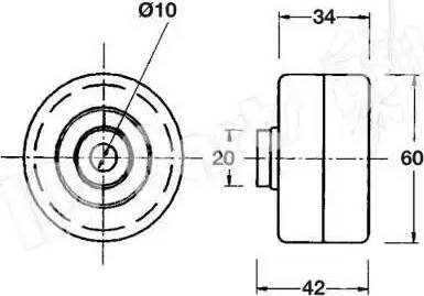 IPS Parts ITB-6121 - Galoppino / Guidacinghia, Cinghia dentata autozon.pro