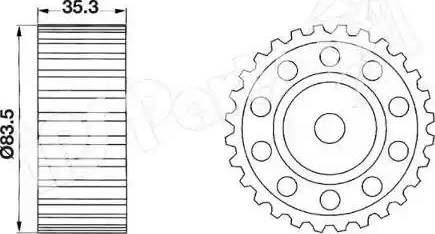 IPS Parts ITB-6203 - Galoppino / Guidacinghia, Cinghia dentata autozon.pro