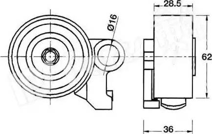 IPS Parts ITB-6236 - Tendicinghia, Cinghia dentata autozon.pro