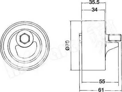 IPS Parts ITB-6700 - Tendicinghia, Cinghia dentata autozon.pro