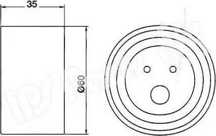 IPS Parts ITB-6H14 - Rullo tenditore, Cinghia dentata autozon.pro