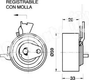 IPS Parts ITB-6W08 - Tendicinghia, Cinghia dentata autozon.pro