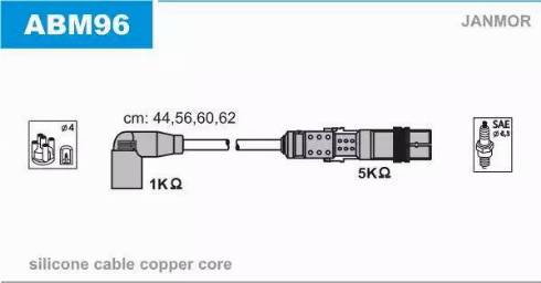 Janmor ABM96 - Kit cavi accensione autozon.pro