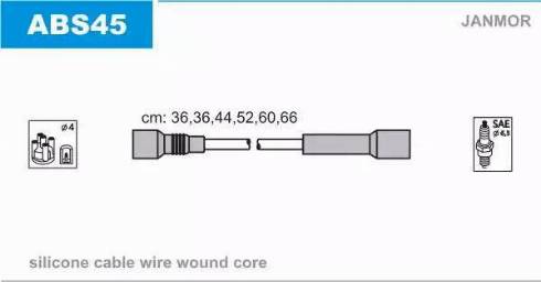 Janmor ABS45 - Kit cavi accensione autozon.pro