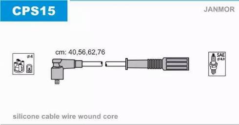 Janmor CPS15 - Kit cavi accensione autozon.pro