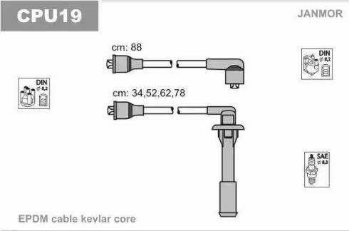 Janmor CPU19 - Kit cavi accensione autozon.pro