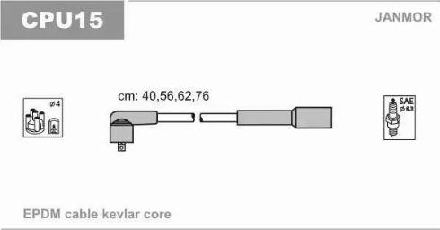 Janmor CPU15 - Kit cavi accensione autozon.pro