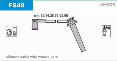 Janmor FS49 - Kit cavi accensione autozon.pro