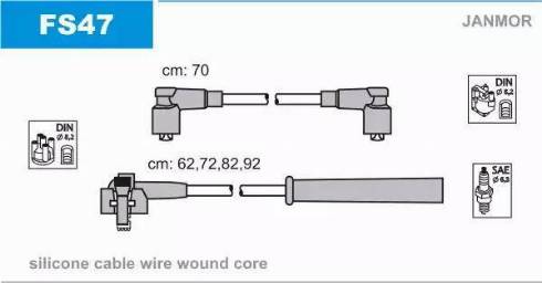 Janmor FS47 - Kit cavi accensione autozon.pro