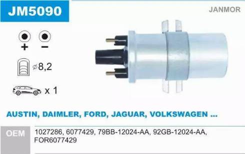 Janmor JM5090 - Bobina d'accensione autozon.pro