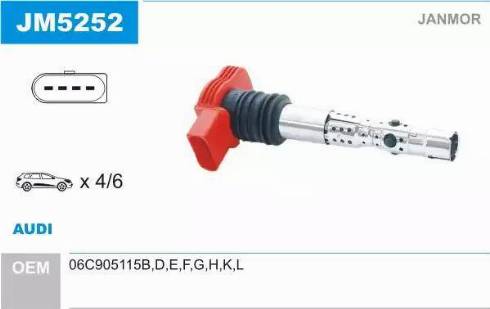 Janmor JM5252 - Bobina d'accensione autozon.pro