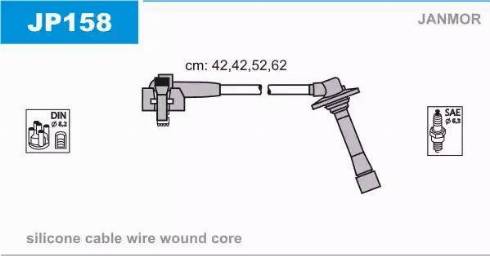 Janmor JP158 - Kit cavi accensione autozon.pro