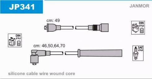 Janmor JP341 - Kit cavi accensione autozon.pro