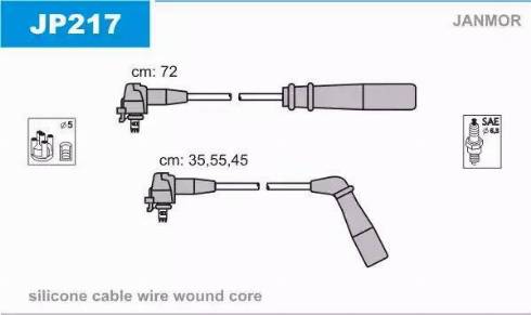 Janmor JP217 - Kit cavi accensione autozon.pro