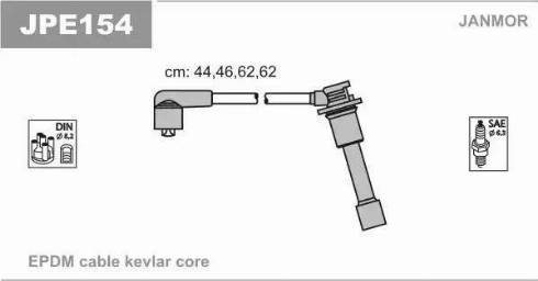 Janmor JPE154 - Kit cavi accensione autozon.pro