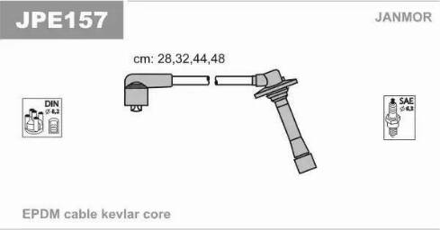 Janmor JPE157 - Kit cavi accensione autozon.pro