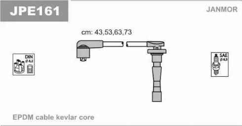 Janmor JPE161 - Kit cavi accensione autozon.pro