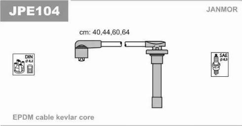 Janmor JPE104 - Kit cavi accensione autozon.pro