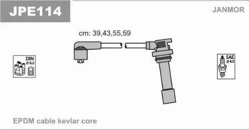 Janmor JPE114 - Kit cavi accensione autozon.pro