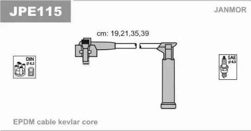 Janmor JPE115 - Kit cavi accensione autozon.pro