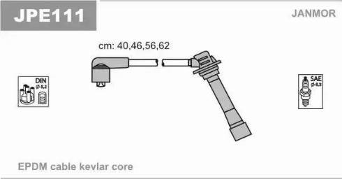 Janmor JPE111 - Kit cavi accensione autozon.pro