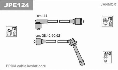 Janmor JPE124 - Kit cavi accensione autozon.pro