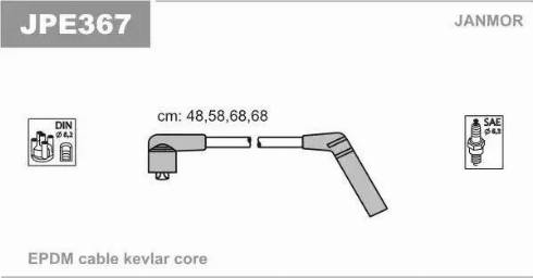 Janmor JPE367 - Kit cavi accensione autozon.pro