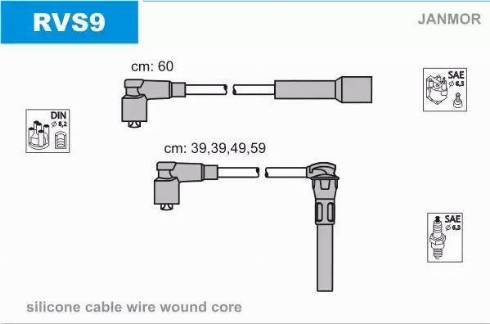 Janmor RVS9 - Kit cavi accensione autozon.pro