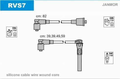 Janmor RVS7 - Kit cavi accensione autozon.pro