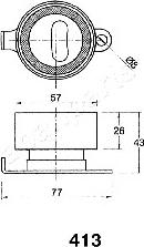 Japanparts BE-413 - Tendicinghia, Cinghia dentata autozon.pro