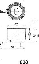 Japanparts BE-808 - Tendicinghia, Cinghia dentata autozon.pro