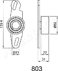 Japanparts BE-803 - Tendicinghia, Cinghia dentata autozon.pro