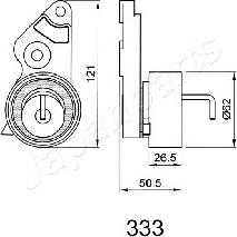 Japanparts BE-333 - Tendicinghia, Cinghia dentata autozon.pro