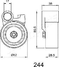 Japanparts BE-244 - Tendicinghia, Cinghia dentata autozon.pro