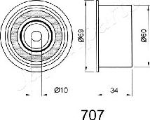 Japanparts BE-707 - Tendicinghia, Cinghia dentata autozon.pro