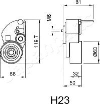 Japanparts BE-H23 - Tendicinghia, Cinghia dentata autozon.pro