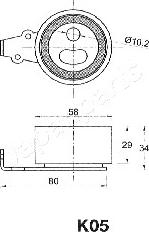 Japanparts BE-K05 - Tendicinghia, Cinghia dentata autozon.pro